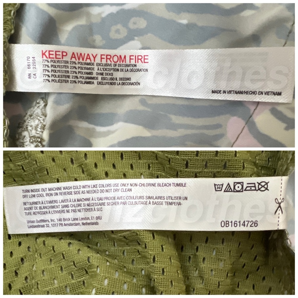 NWOT Free People Zephyr Printed Pants Olive M - Picture 9 of 11